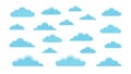 Blue Sky and Clouds Pattern, vector design Generative AI Royalty Free Stock Photo
