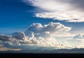 blue sky with the clouds from the plane view. Royalty Free Stock Photo