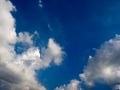 Blue sky with clouds and rain clouds before the storm coming Royalty Free Stock Photo