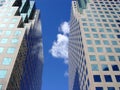 Blue sky and clouds reflection Royalty Free Stock Photo
