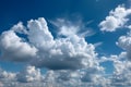 Blue sky clouds. Generate Ai Royalty Free Stock Photo