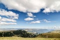 Blue sky with clouds on the Transalpina