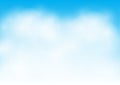 Blue sky and clouds vector illustration design.Nice weather concept background.