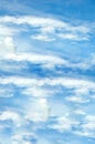 Blue sky with clouds vertical Royalty Free Stock Photo