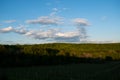 Vineyards, landscapes with horizon. Blue sky with clouds. Royalty Free Stock Photo