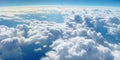 Blue sky and clouds with wide angle stratosphere view.Macro.AI Generative