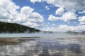 Blue sky with clouds in Yellowstone