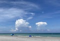 Blue sky and cloudscape over beach Royalty Free Stock Photo