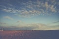 Blue sky and cluds over farm land