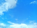 Blue sky with combinated white cloud