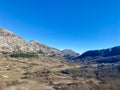 Mountain panorama in the autumn.