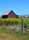 BLUE SKY COUNTRY OLD WOODEN BARN