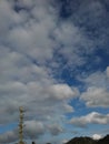 Blue sky covered by white clouds Royalty Free Stock Photo