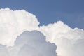 Blue sky cumulus congestus clouds fantastic background Royalty Free Stock Photo