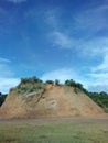 Blue sky and deer hill