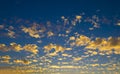 Blue Sky with Drifting Clouds. Cloudy Sky Without Earth and People. Photo for Screensaver on Your Desktop. Copy Space for Text