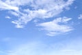 Blue sky,Fantastic soft white clouds against blue sky Royalty Free Stock Photo