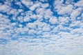 Blue sky with fleecy clouds Royalty Free Stock Photo