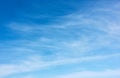 Blue sky with fleecy clouds Royalty Free Stock Photo