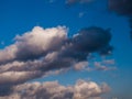 Blue sky with fluffy clouds Royalty Free Stock Photo