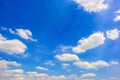 Blue Sky With Fluffy Cumulus Clouds 