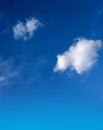 Blue sky with fluffy white clouds