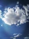 Blue sky with fluffy white clouds