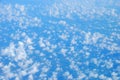 Blue sky fluffy white clouds on summer season bright clear skyline with beautiful cloudscape. Panorama blue sky clouds pattern on Royalty Free Stock Photo