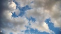 Blue sky fluffy white clouds on summer season bright clear skyline with beautiful cloudscape. Panorama blue sky clouds pattern on Royalty Free Stock Photo