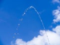 Blue sky fountain Royalty Free Stock Photo