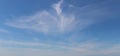 Blue sky gentle cloud of interesting shapes Royalty Free Stock Photo