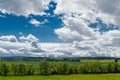 Blue sky and green lanscape