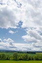 Blue sky and green lanscape