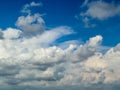 Blue sky and heap white cloud Royalty Free Stock Photo