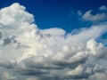 Blue sky and heap white cloud Royalty Free Stock Photo