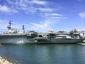 The blue sky of a huge warship, Santiago America Royalty Free Stock Photo