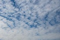 Blue sky with interesting cloud formation Royalty Free Stock Photo