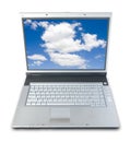 Blue Sky Laptop Royalty Free Stock Photo