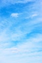 Blue sky with light clouds - vertical background