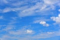 Blue sky and lots small clouds, may be used as. Royalty Free Stock Photo