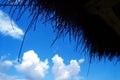 Blue sky made of straws Royalty Free Stock Photo