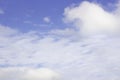 Blue sky with many white clouds Royalty Free Stock Photo