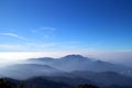 Blue sky, mountain cloud and foggy Royalty Free Stock Photo