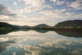 Sky reflection in calm water Royalty Free Stock Photo