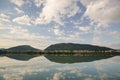 Sky reflection in calm water Royalty Free Stock Photo