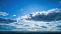 Blue sky and multiple clouds background