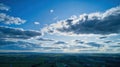 Blue sky and multiple clouds background