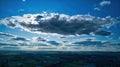 Blue sky and multiple clouds background