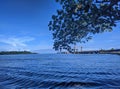 Blue sky in Nabire Papua and the bridge