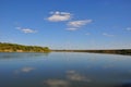 Blue sky and Oka river in Ryazan city